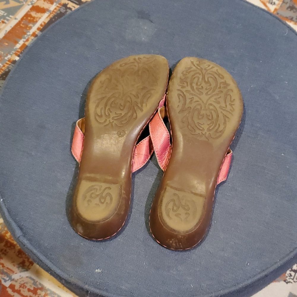 Comfy Pink Flower Merona Sandals Size 10 - Picture 6 of 7